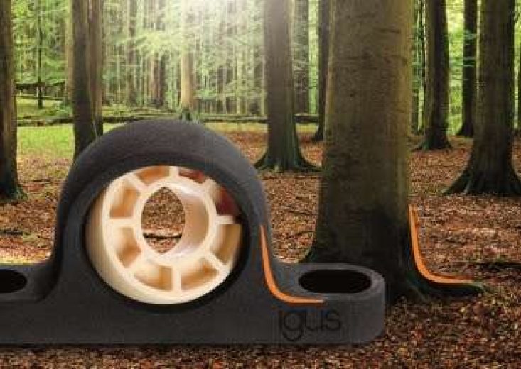 igus design engineers have based the robust and maintenance-free igubal housing bearings design on the supportive design of a tree root collar. (Source: igus GmbH).