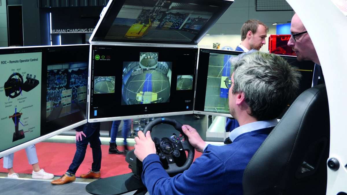 ek robotics demonstrates prototypes for teleoperated control of transport robots