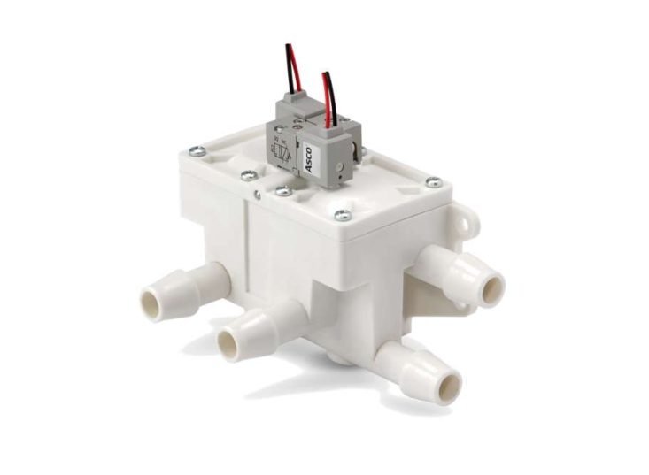 The ASCO Series 588 manifold reduces manufacturer engineering and assembly time, improves energy efficiency, product lifespan and reliability of devices.
