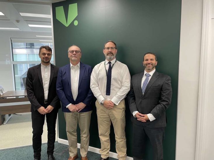 Pictured: Ioannis Maroulis, Director, Business Development; John Francic, Manager, Marine Surveys; Ian Trebinski, Group Director, HSSEQ, V.; Steven Grotsky, Vice President of Engineering