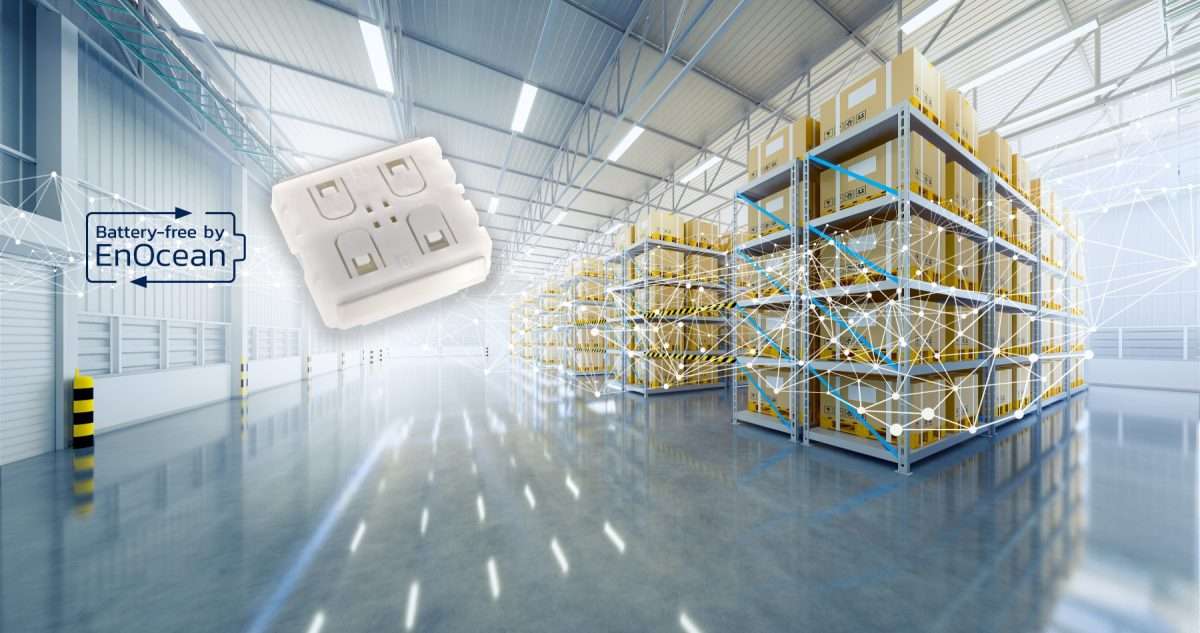 The EnOcean PTM216B module offers batteryless and wireless control of high bay lighting for application areas including warehouses and high ceiling environments.