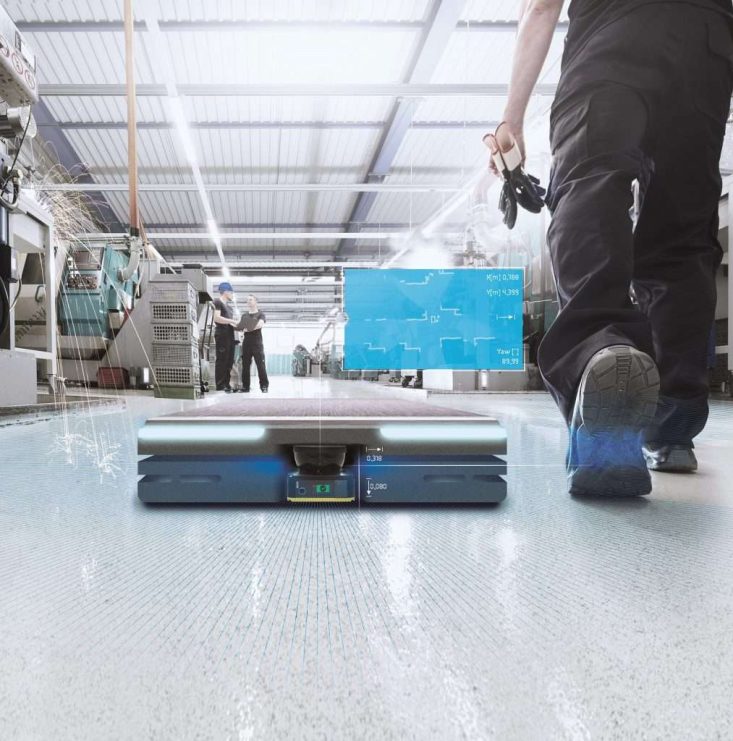 NanoScan3 showing integration into mobile cart
