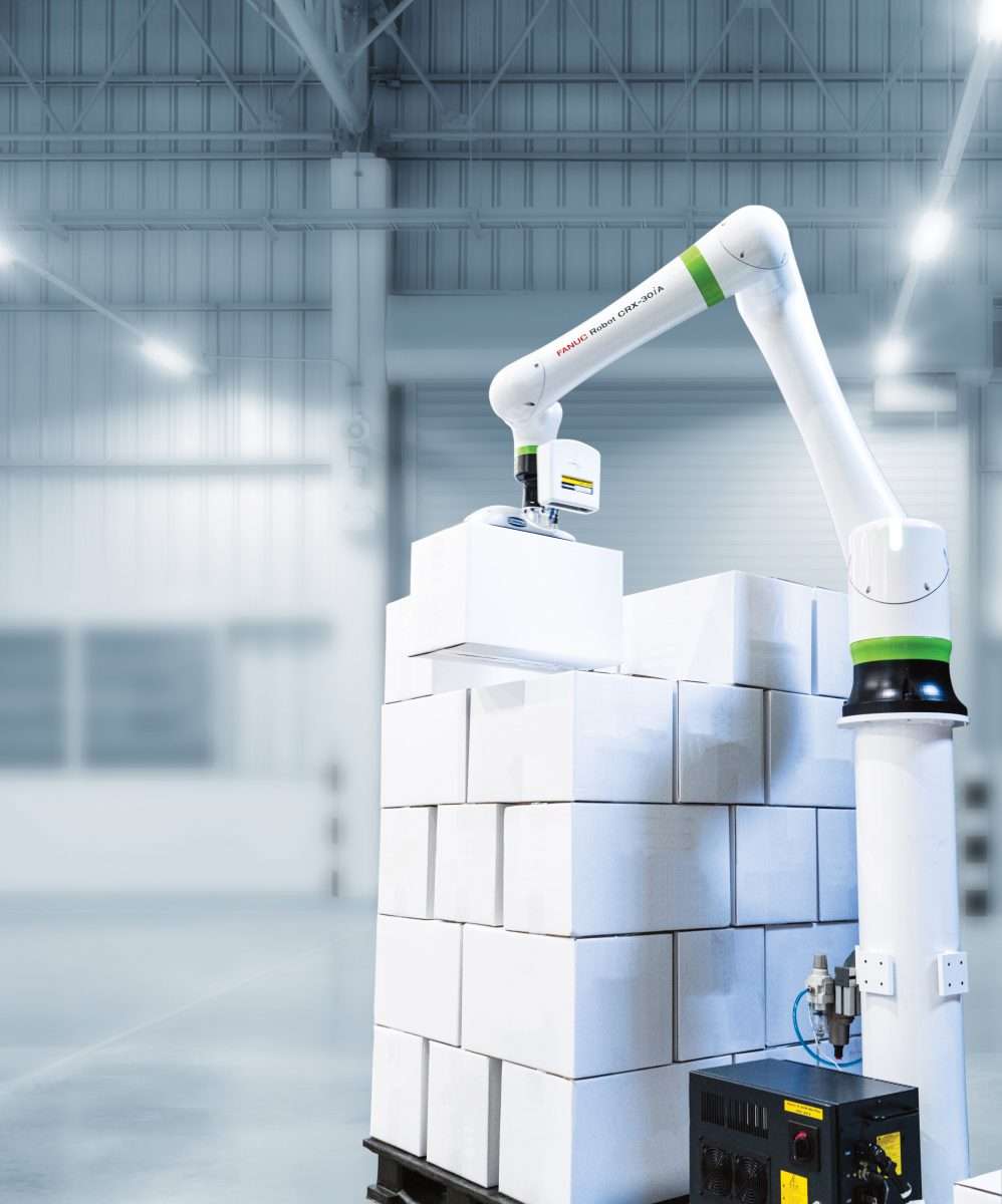 FANUC offers the industry's widest range of palletising robots including the CRX collaborative robot.