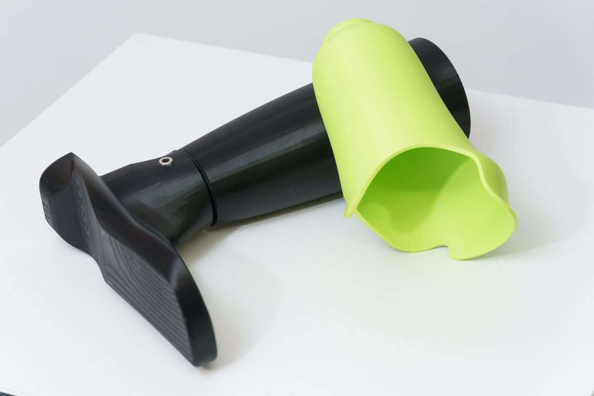 3D printed Prosthetic Leg created by Reece for his final project