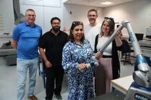 Nicholas Pickett (Sheffield Hallam) Sultan Wasim (Sloomy) Fara Hussain-Butt (Shire Beds) Paul Walker (Debar) and Jessica Armitage (Made Smarter Yorkshire)